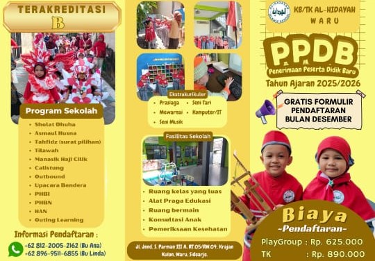 Brosur PPDB PG/TK AL-HIDAYAH